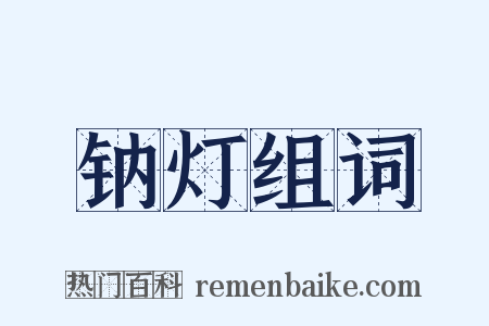 钠灯组词是什么意思的图片